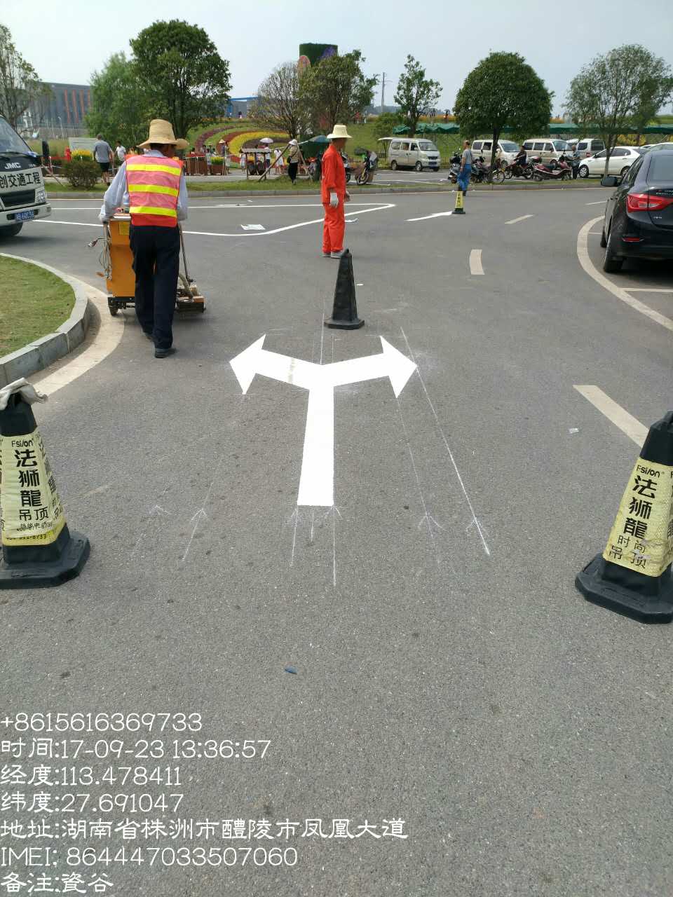 醴陵陶瓷谷內(nèi)標(biāo)線(xiàn)施劃